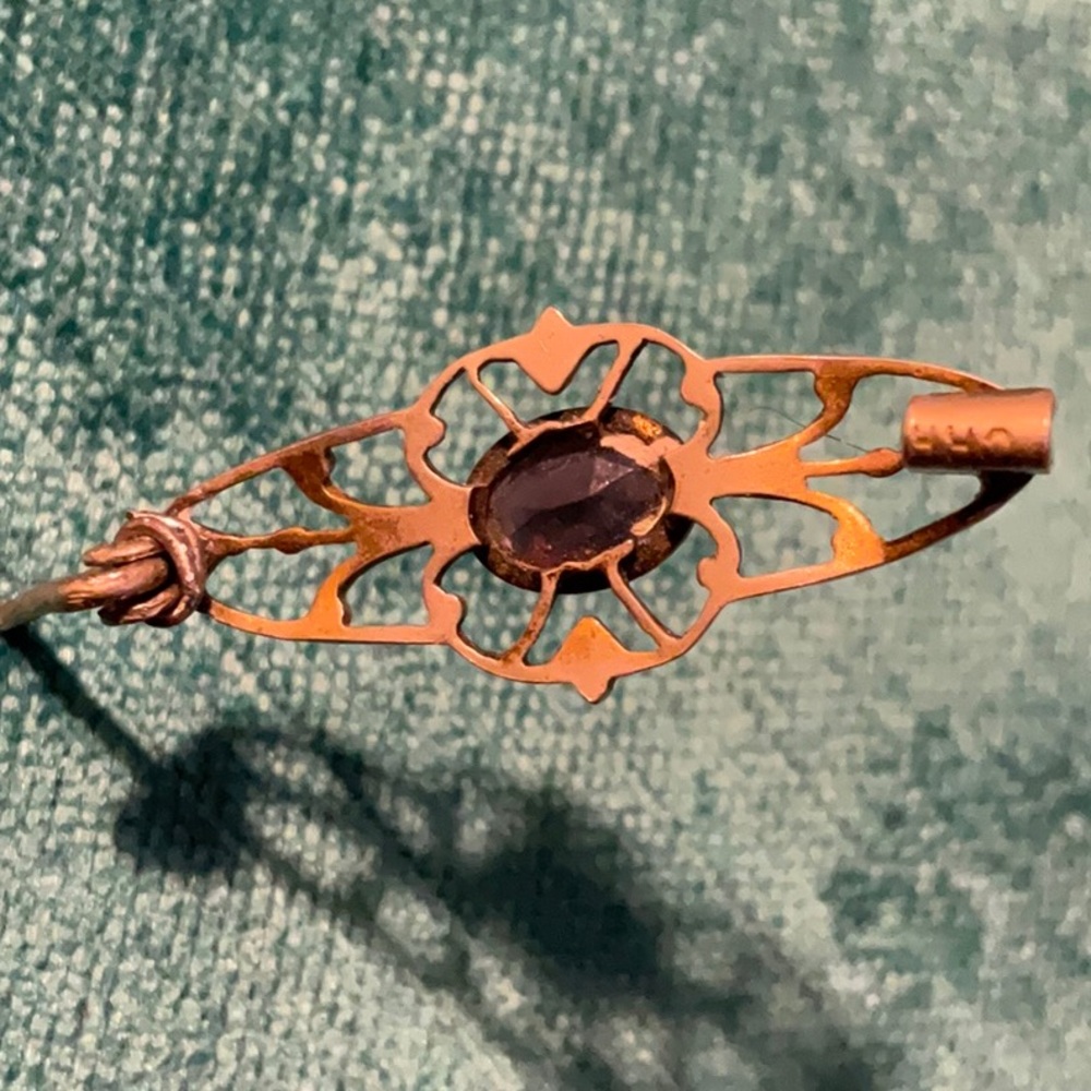 1915 to 1922 antique amethyst broach, pin, brooch - Picture 6 of 7